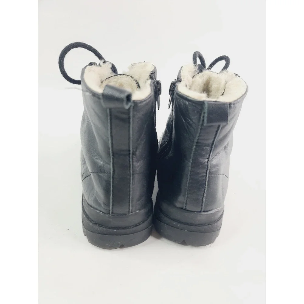 Zara, Leather, Faux Fur Casual Outdoor Winter Boots Girls' Size 10.5 Black. A. H